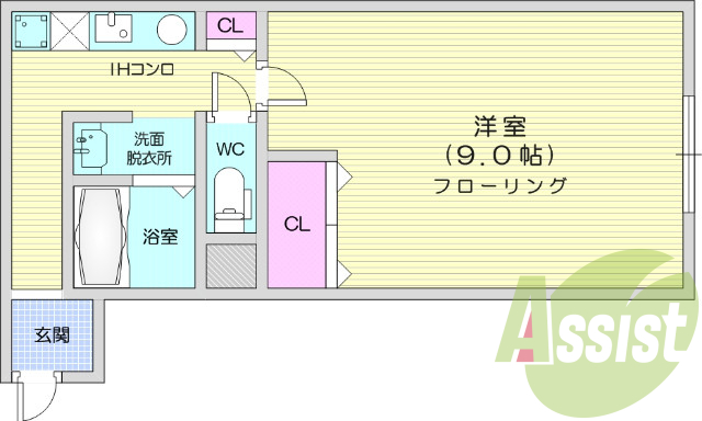 1*、エアコンモニター付きインターホン、バストイレ別