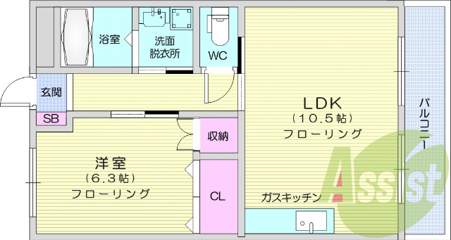 2階の間取り図