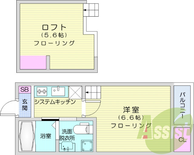 1階の間取り図