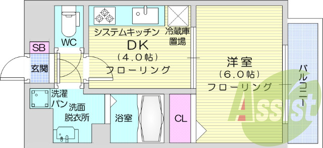 1DK、オートロック、インターネット無料、設備充実。