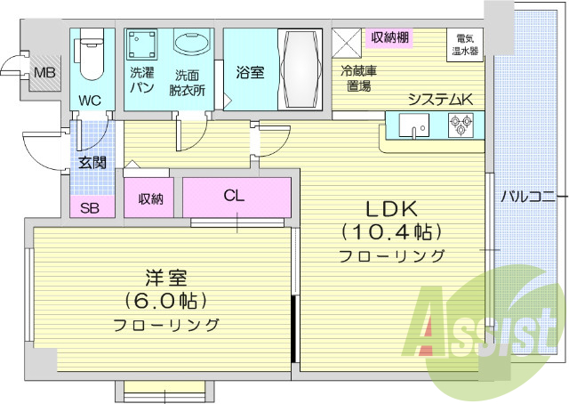 1LDK、オートロック、ウォシュレット、エアコン