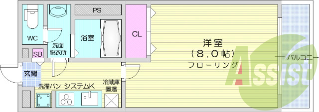 1Ｋ、ネット無料、浴室乾燥、システムキッチン、エアコン