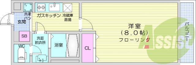 1K、エアコン、バストイレ別、浴室乾燥、独立洗面