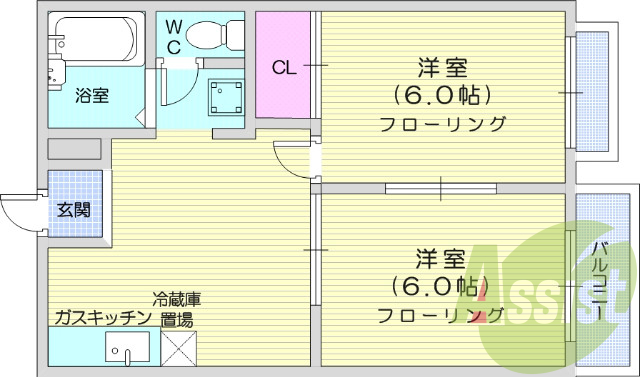 ２ＤＫ、追い焚き機能、防犯カメラ、ペット相談。