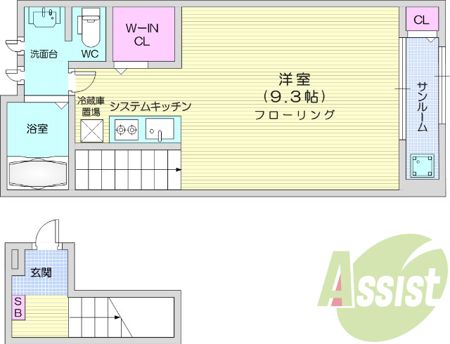 IK、泉中央駅から徒歩11分、浴室・トイレ別
