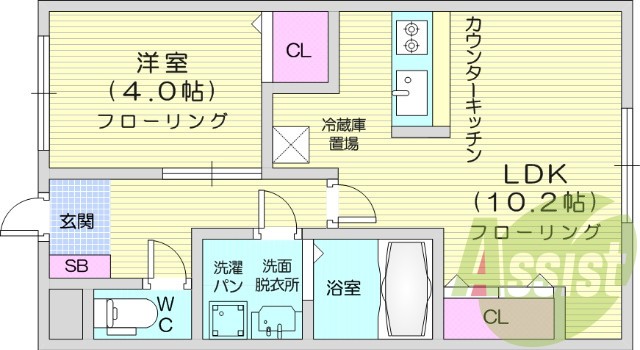 2階の間取り図