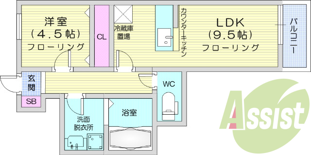 1階の間取り図