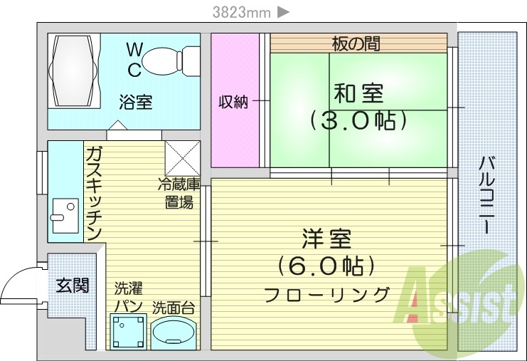 南向き、浴室追炊き機能、洗濯機置き場室内