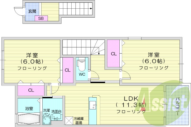 浴室乾燥機、2LDK、追い炊き、エアコン、BS協調アンテナ