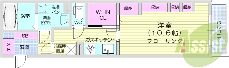 オートロック、インターネット無料、システムキッチン