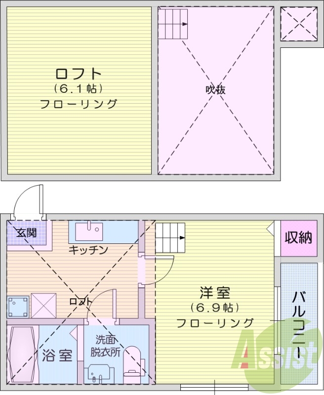 1階の間取り図