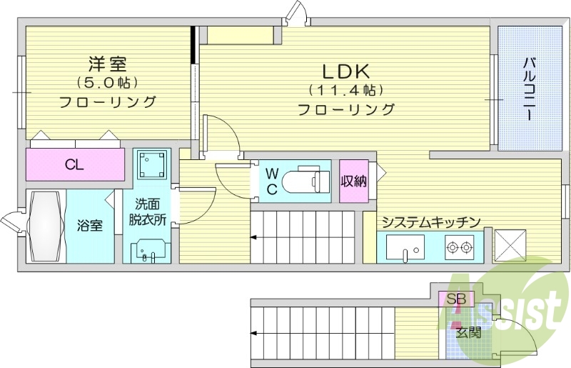 2階の間取り図