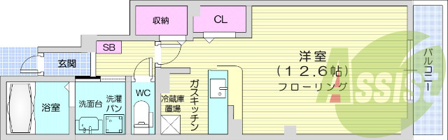 1K、浴室乾燥機、温水洗浄便座、南向き、TVインターホン