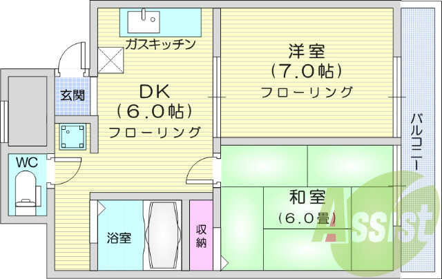 2階の間取り図