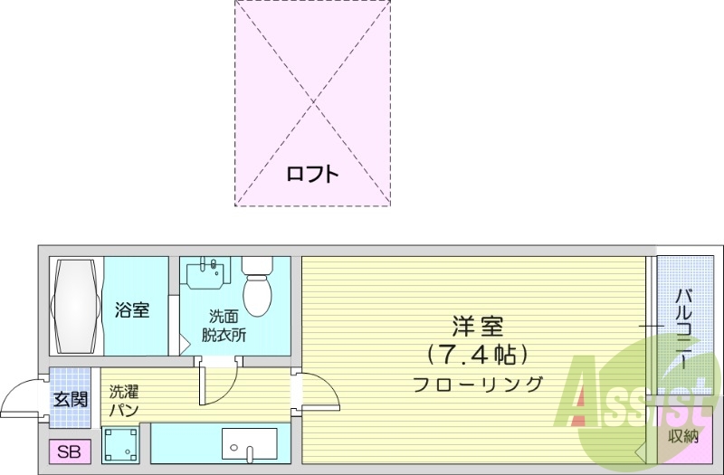 2階の間取り図