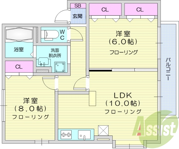 2階の間取り図