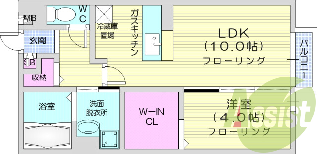 1階の間取り図