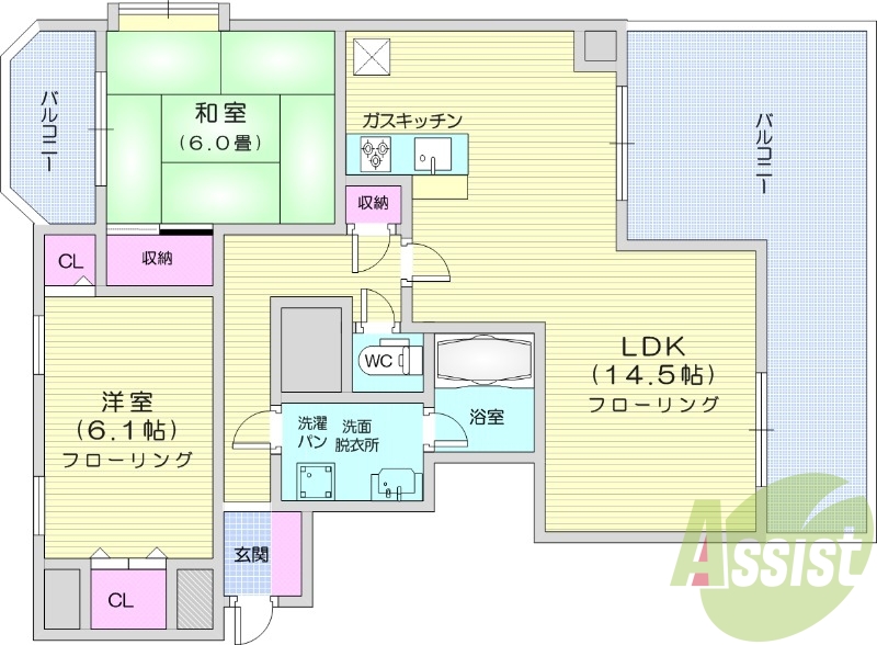 2階の間取り図
