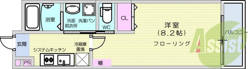 １K、バストイレ別、IHクッキングヒーター、オートロック