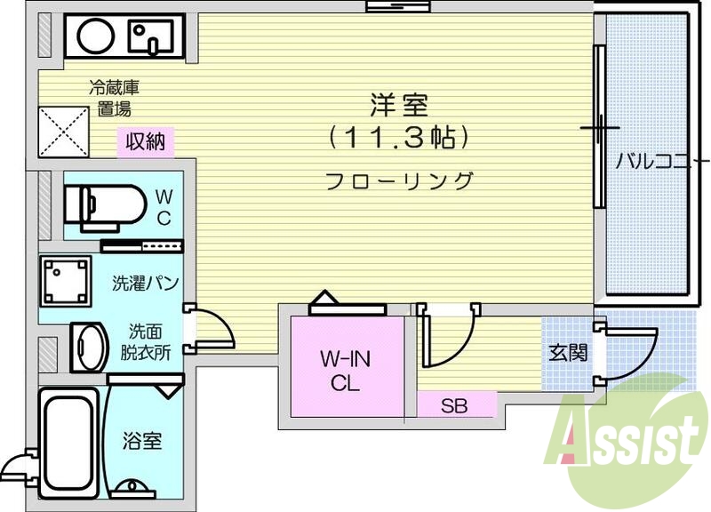 ※反転タイプ。モニター付インターホン、エアコン、クローゼット