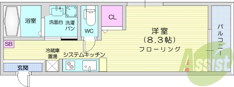 1R、ネット無料、洗面台、洗面所独立、シューズボックス