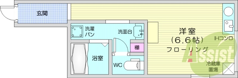 1R、インターネット使用料無料、宅配ボックス、温水洗浄便座付