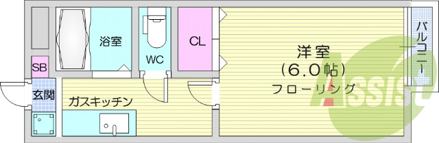 １K、ロフト付き、温水洗浄便座、バストイレ別
