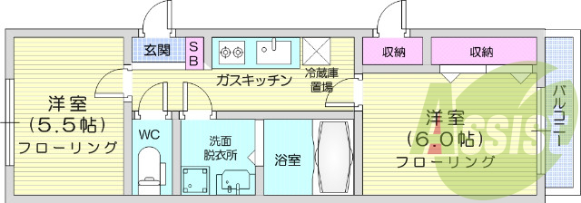4階の間取り図