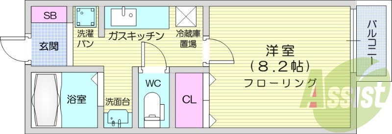 1K、日当たり良好、温水洗浄便座、浴室乾燥機、ペアガラス