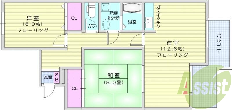1階の間取り図