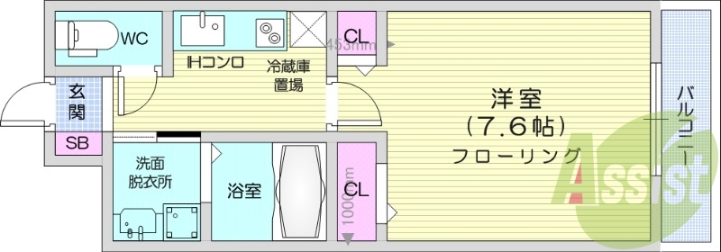 1K、モニター付きインターホン、システムキッチン、エアコン