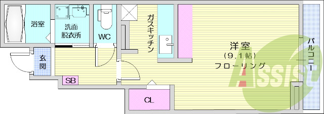 1階の間取り図