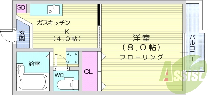 1K、シャーメゾン、駐車場有、wifi無料