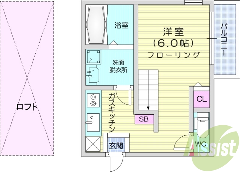 1K ※現在建築中です※