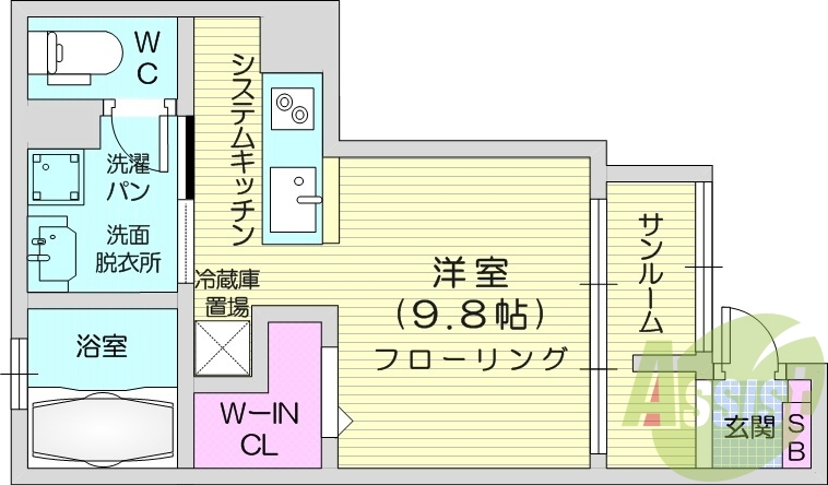 1階の間取り図