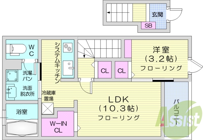 2階の間取り図