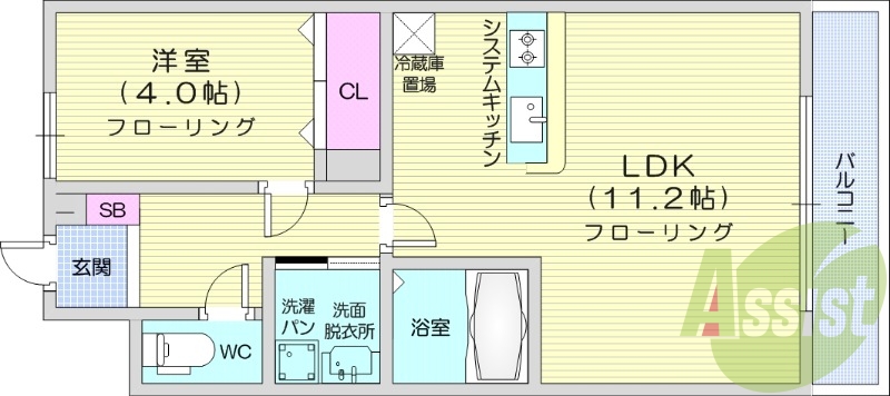 1LDK、ペット可、浴室乾燥機、追い焚き、宅配ボックス