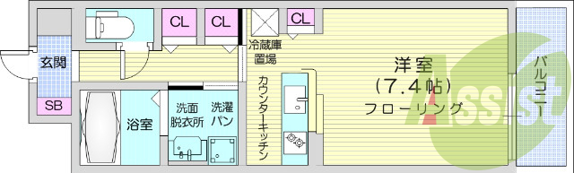 オートロック、泉中央駅から徒歩9分、浴室・トイレ別