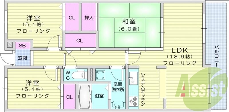 1階の間取り図