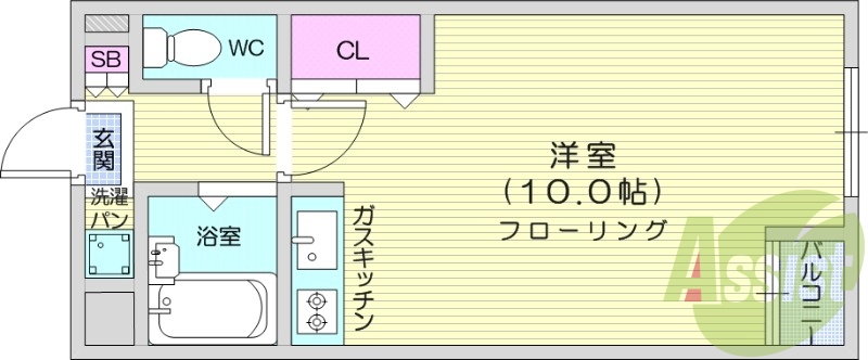 1R、駅近、コンビニ、スーパー徒歩圏内。