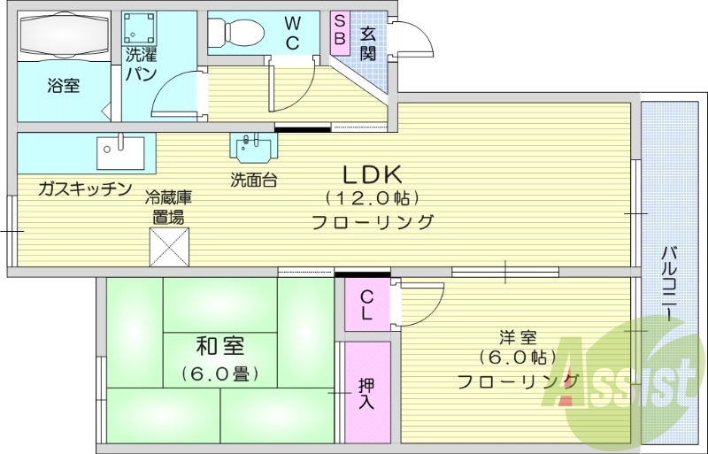 2階の間取り図