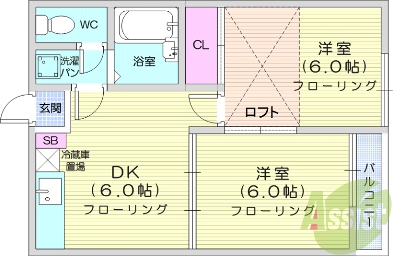 2階の間取り図