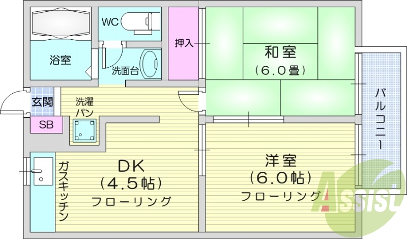 2階の間取り図