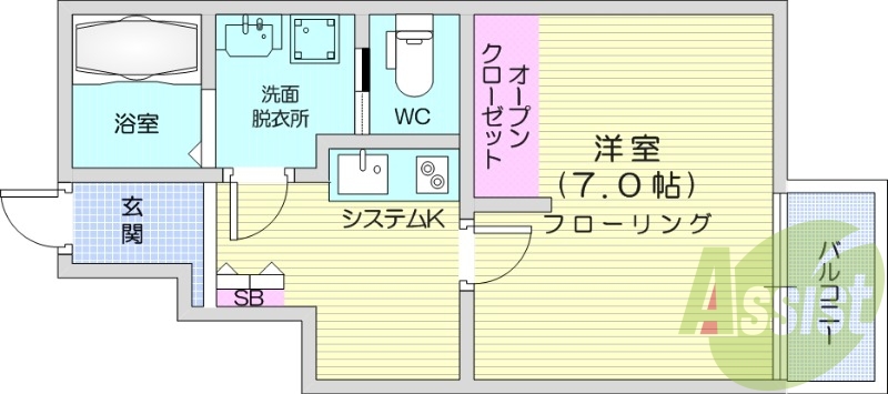 1K、浴室乾燥機、追い焚き、IHクッキングヒーター、エアコン