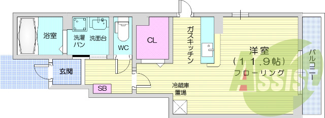 １R、追い炊き付、浴室乾燥機、TVインターホン