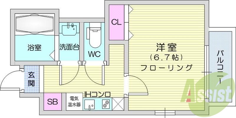 8階の間取り図