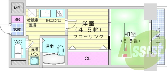2K、エアコン、温水洗浄便座、照明器具、オートロック