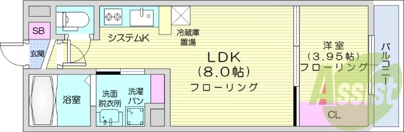 1LDK、オートロック、追い焚き機能、浴室乾燥機、エアコン