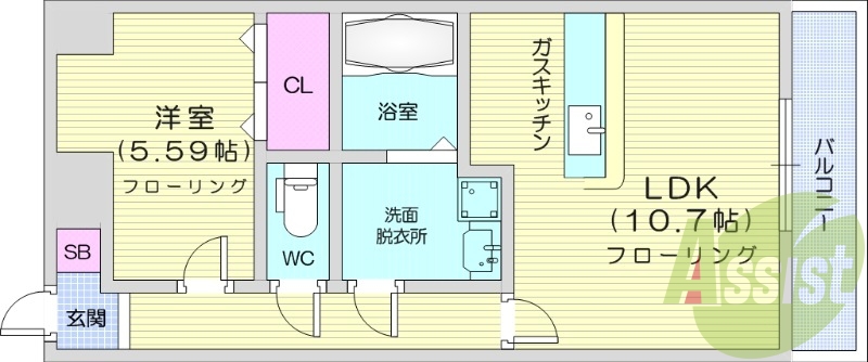 2階の間取り図