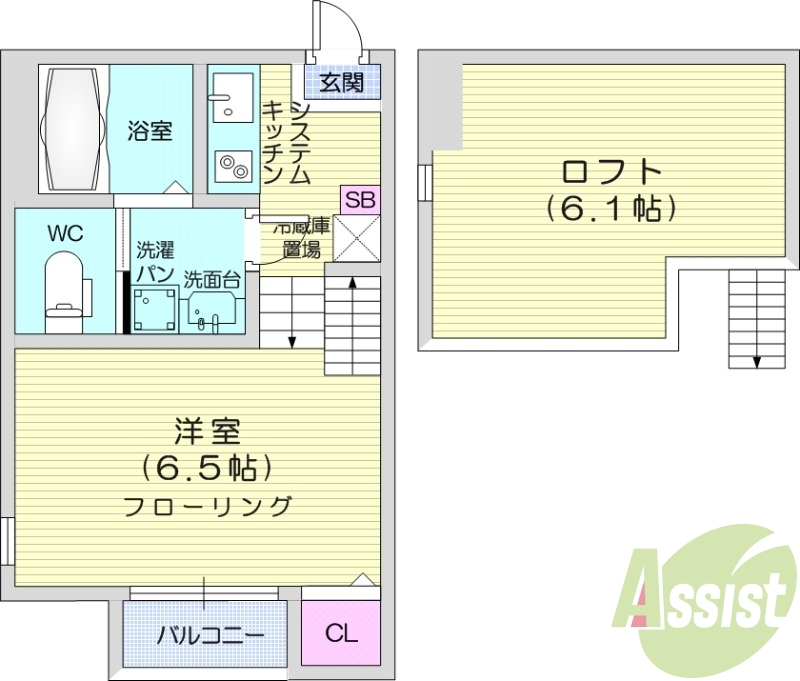 1K、インターネット使用料無料、追い焚き機能あり。